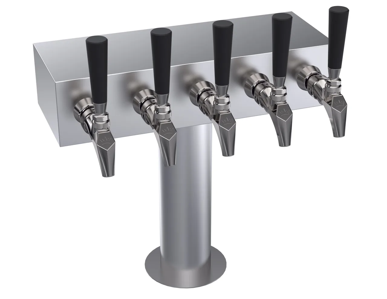 Krowne KTH-5S Tap Tower, Draft Beer, 15" Box, Stainless Steel, Glycol Cooled, Five Faucets
