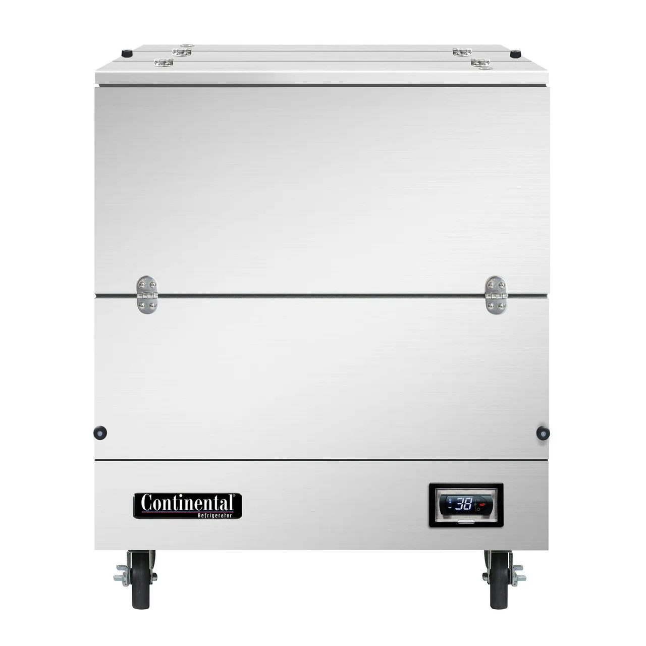 Continental Refrigerator MC3NSSDCW 34" Dual Sided Milk Cooler, Cold Wall, 8 Crates Capacity