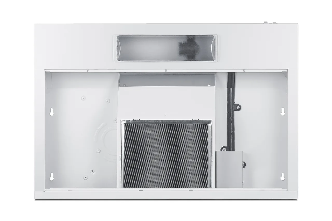 Summit HC30WWADA Under Cabinet Hood, 30" White, 270 CFM Recirculating/Ducted, Filter, Fan, 115V ETL