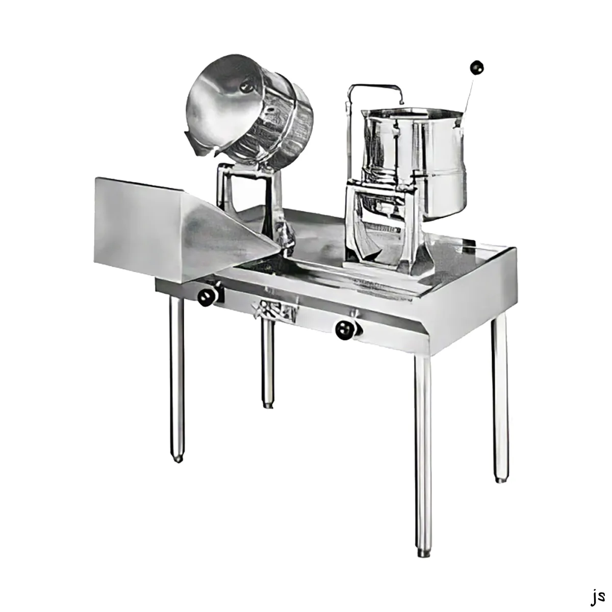 Groen 137450 15 Gallon Floor Tilting 2/3 Steam Jacketed Direct Steam Kettle Cabinet Assembly