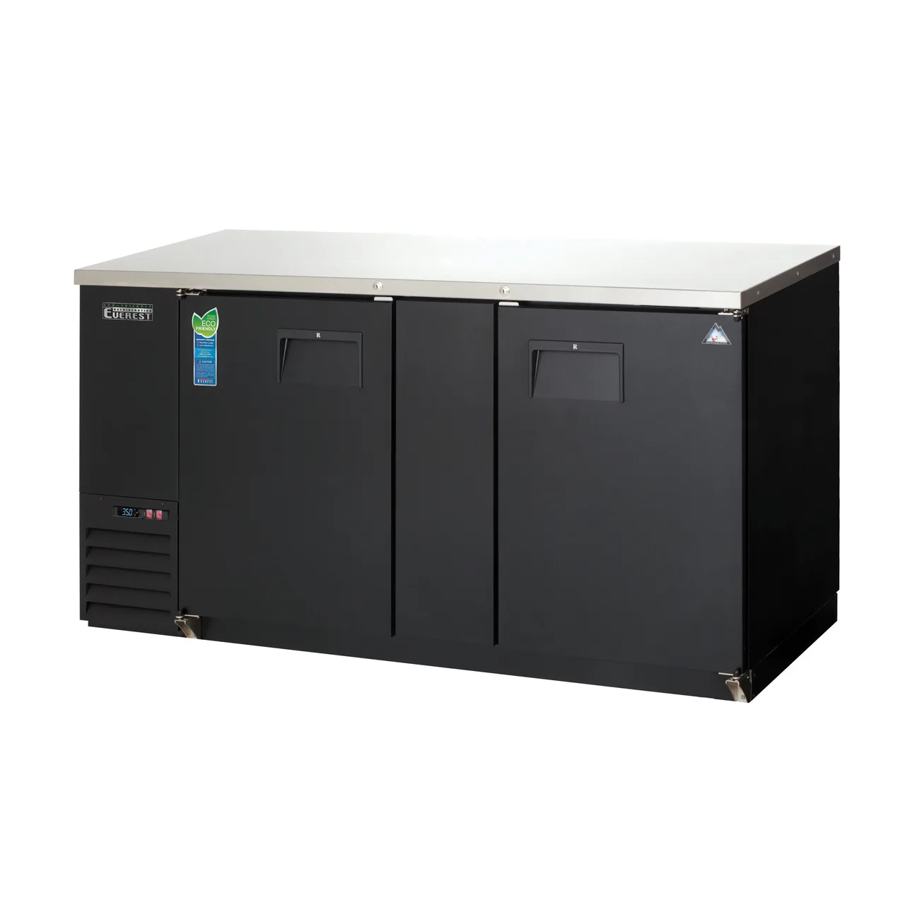 Everest EBB69-24 68" Two Section Back Bar Cooler with Solid Door, 20.0 cu. ft.