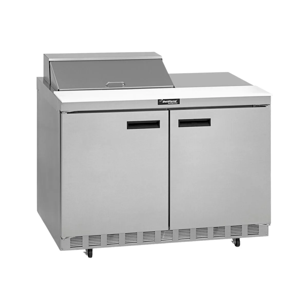 Delfield ST4448NP-6 48" 2-Door Sandwich and Salad Prep Table, 6 Pans