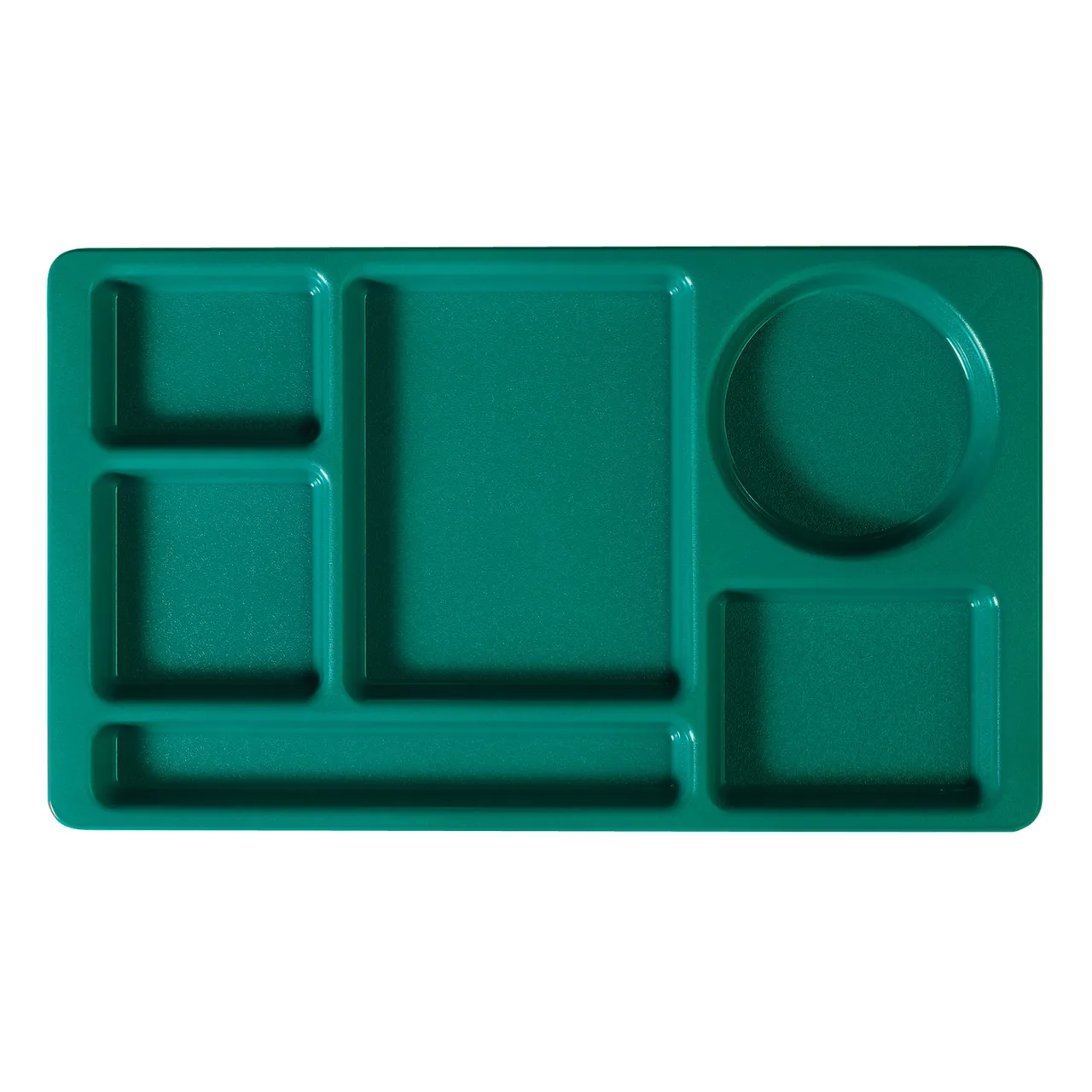 Cambro 915CW414 6-Compartment Tray, 8-3/4" x 15" Teal Polycarbonate, NSF‑Certified, Dishwasher Safe