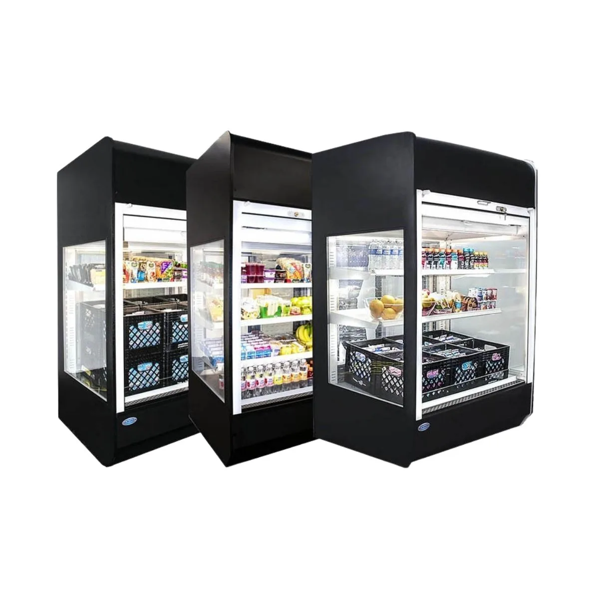Federal Industries LMDM4878SC 49" Vertical Refrigerated Open Air Milk Merchandiser in Black