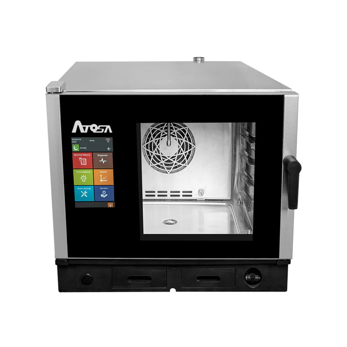 Atosa USA AEC-0511 E Half Size 5 Pan Electric Combi Oven w/ Smart Screen, Boilerless, 208/240V