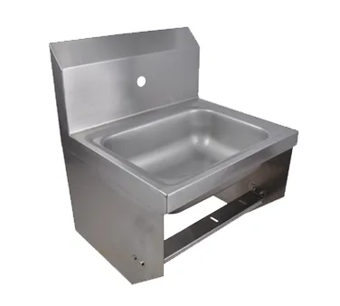 BK Resources BKHS-W-1410-1-BKK 14" Wall Mounted Hand Sink without Faucet - with Knee Valve Bracket