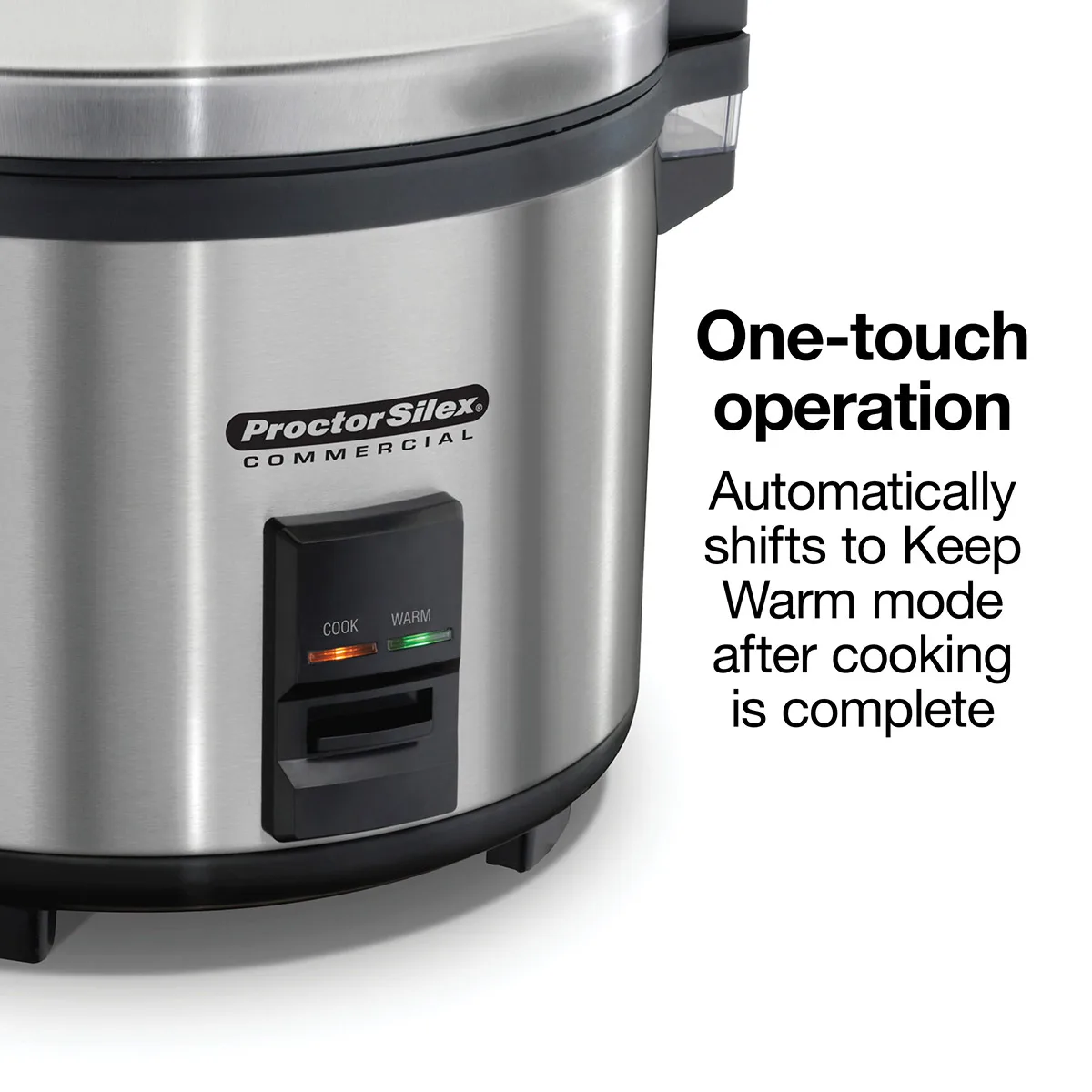 Hamilton Beach 37560R Proctor Silex Commercial Rice Cooker/Warmer, 60 Cups, 120V, 1550W