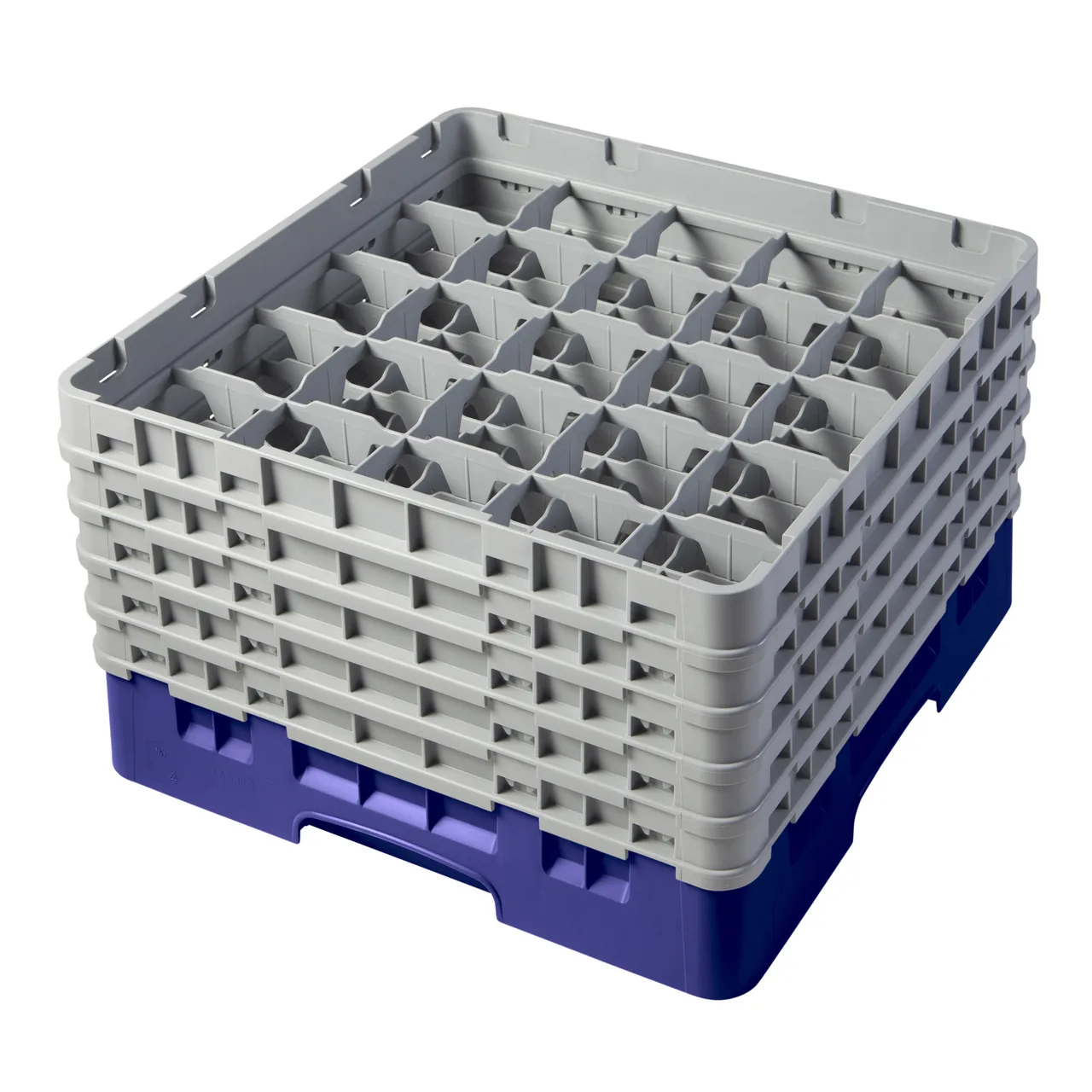 Cambro 25S958186 Camrack Glass Rack, Navy Blue, Full Size, 19-3/4 x 19-3/4, 25 Compartments