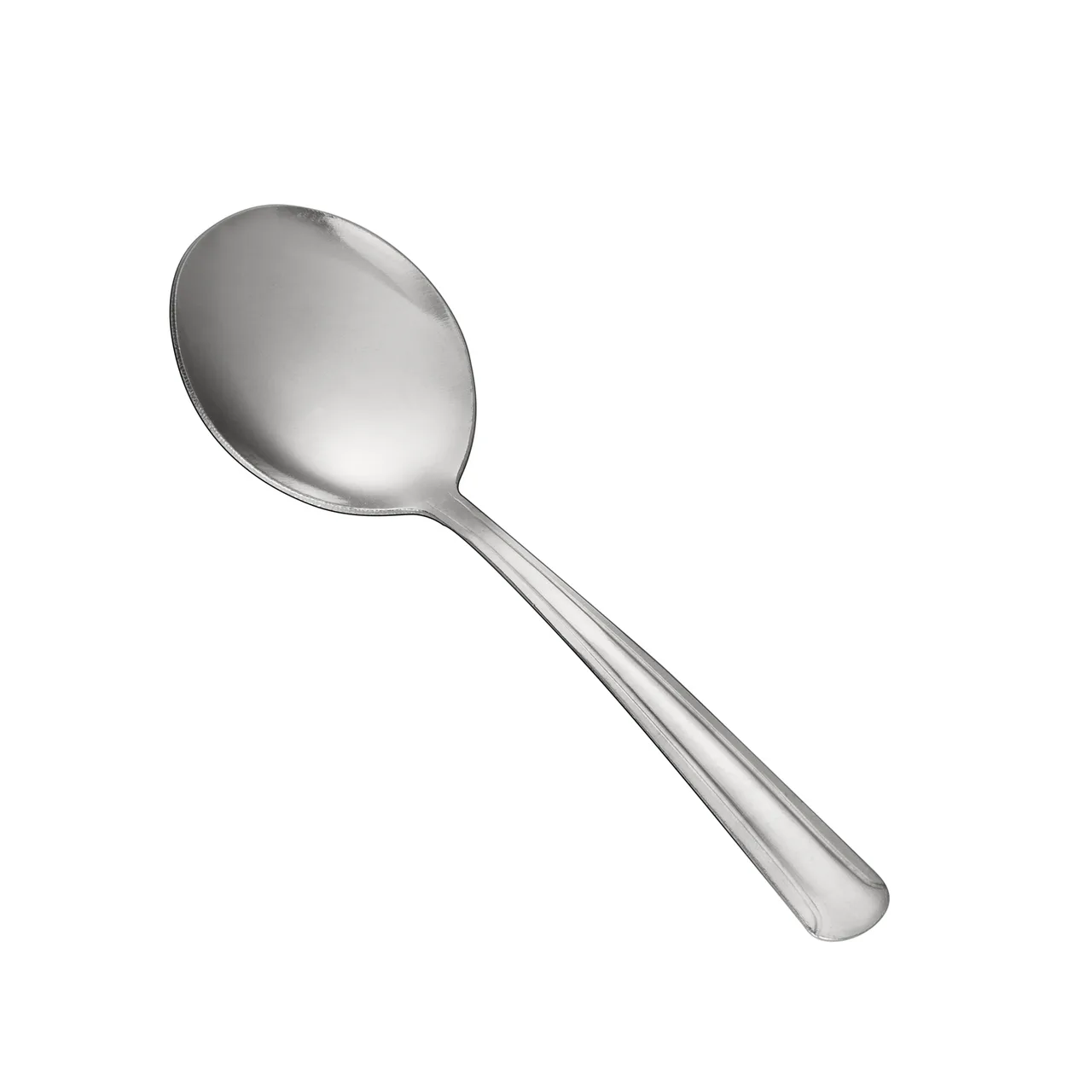 CAC China 1001-04 - Dominion Soup Bouillon Spoon, 6" Length, 18/0 Stainless Steel - 1 Dozen