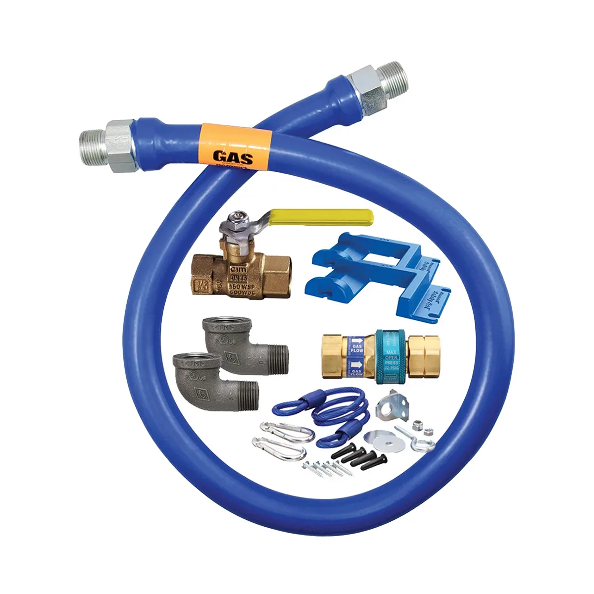 Dormont 1675KIT48PS Deluxe SnapFast 48" Gas Connector Kit w/ Safety Set, 3/4" Diameter
