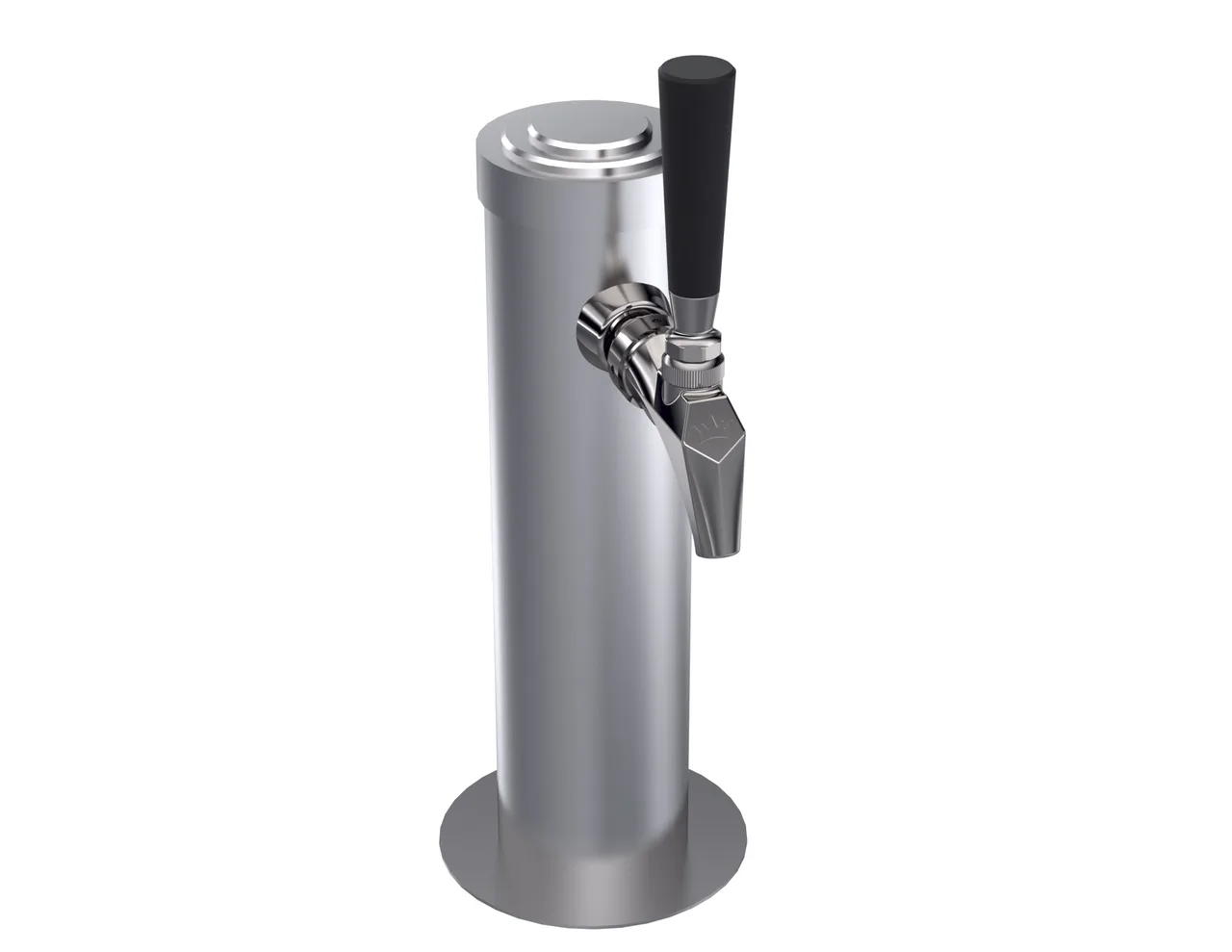 Krowne KSC-1S Faucet Tower, 12" High Draft Beer, Stainless Steel Finish, Glycol-Cooled, One Tap