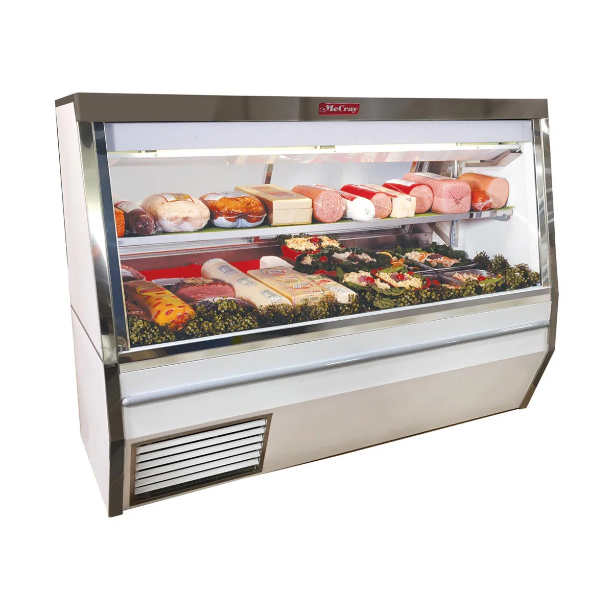 Howard-McCray SC-CFS35-8-S-LED 95" Flat Refrigerated Seafood Display Case, Stainless