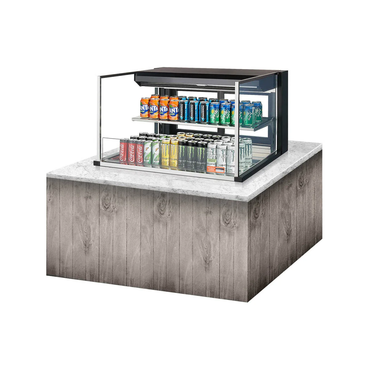 Turbo Air TOM-36L-UFD-W(B)-2SI-N 36" Drop In Open Refrigerated Deli Display Case