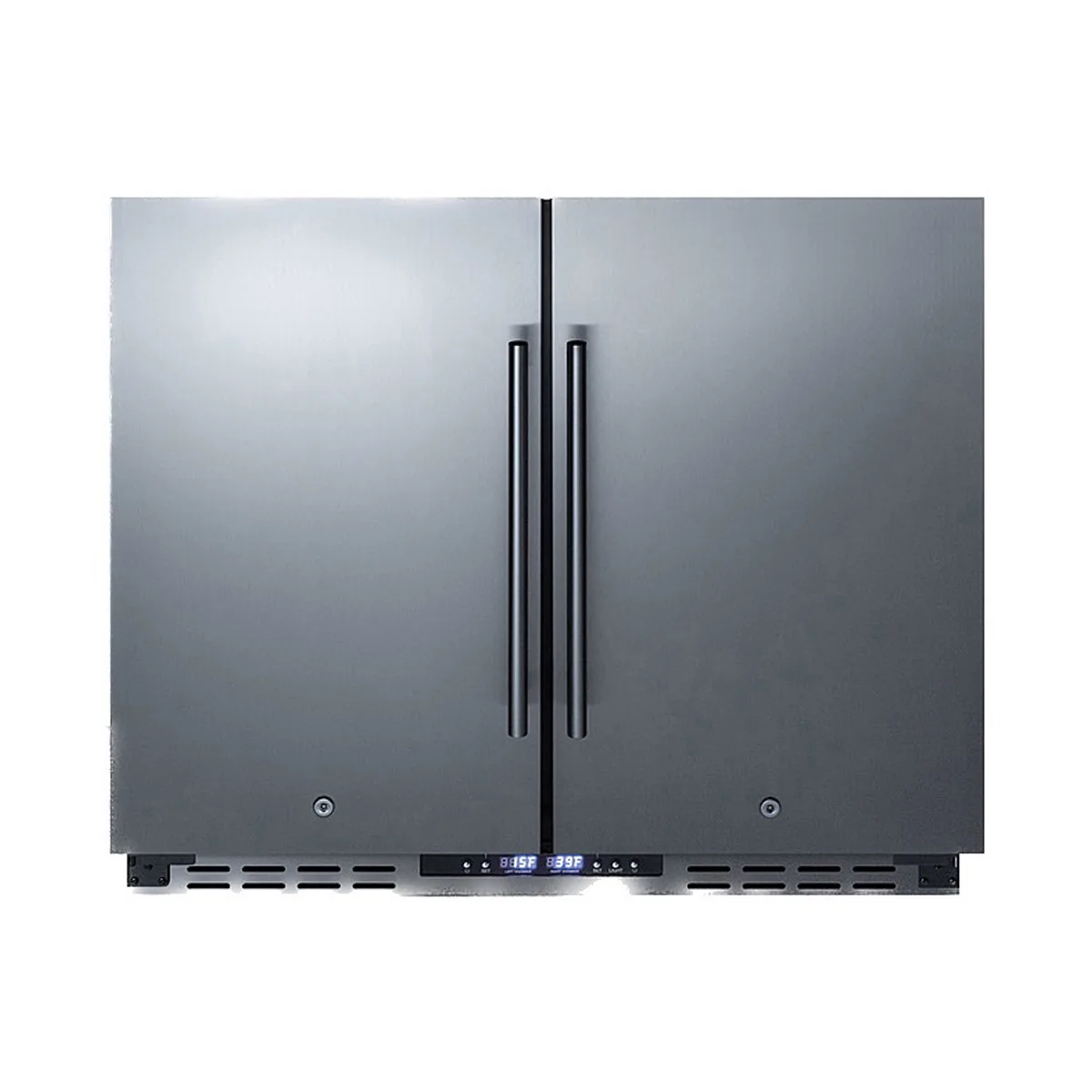 Summit FFRF36ADA 36" Built-in or Freestanding Refrigerator Freezer in Black, Stainless Steel Doors, ADA Compliant, 5.8 cu. ft.