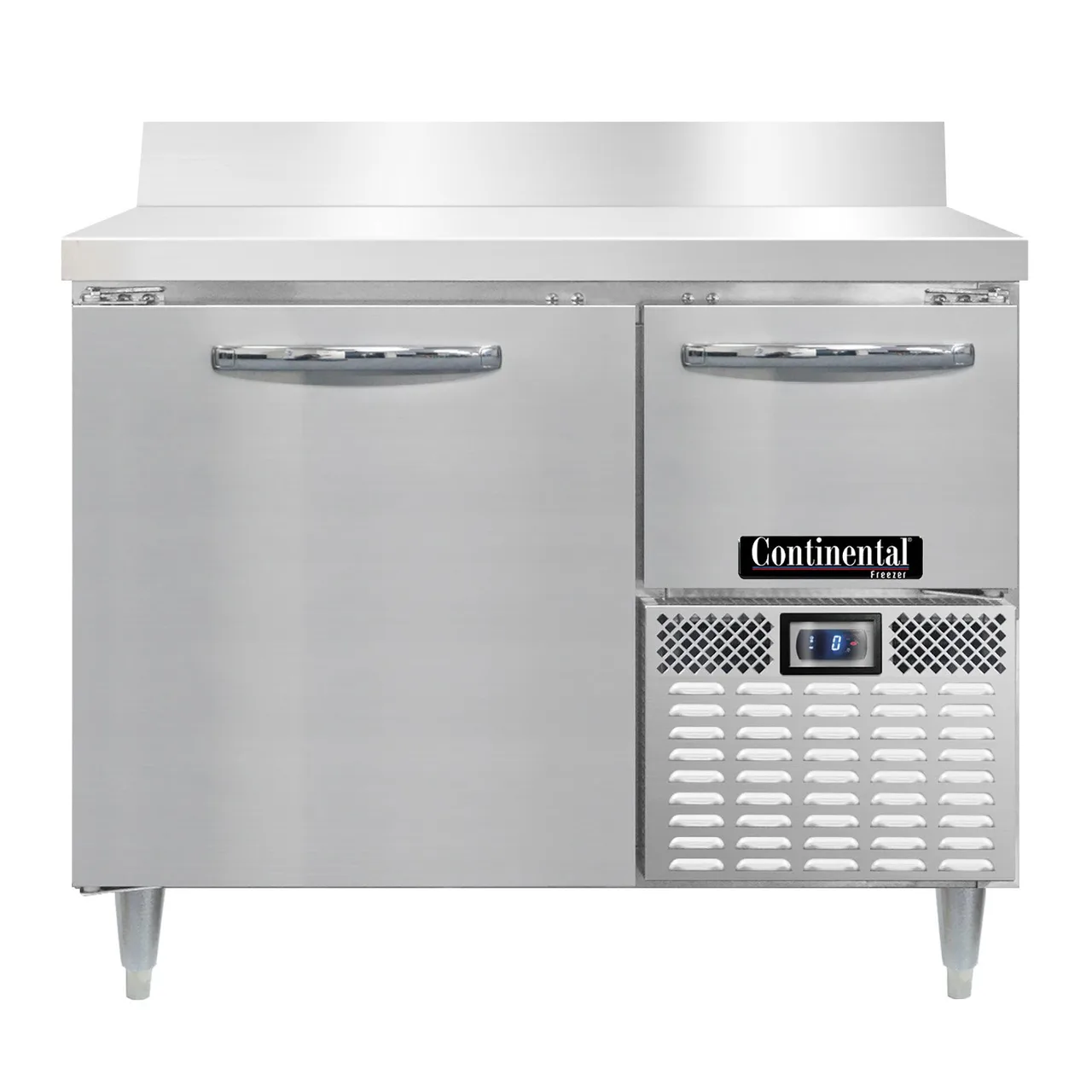 Continental Refrigerator DFA43NSSBS 43" 1-Section Worktop Freezer w/ 1 Full & 1 Half Door