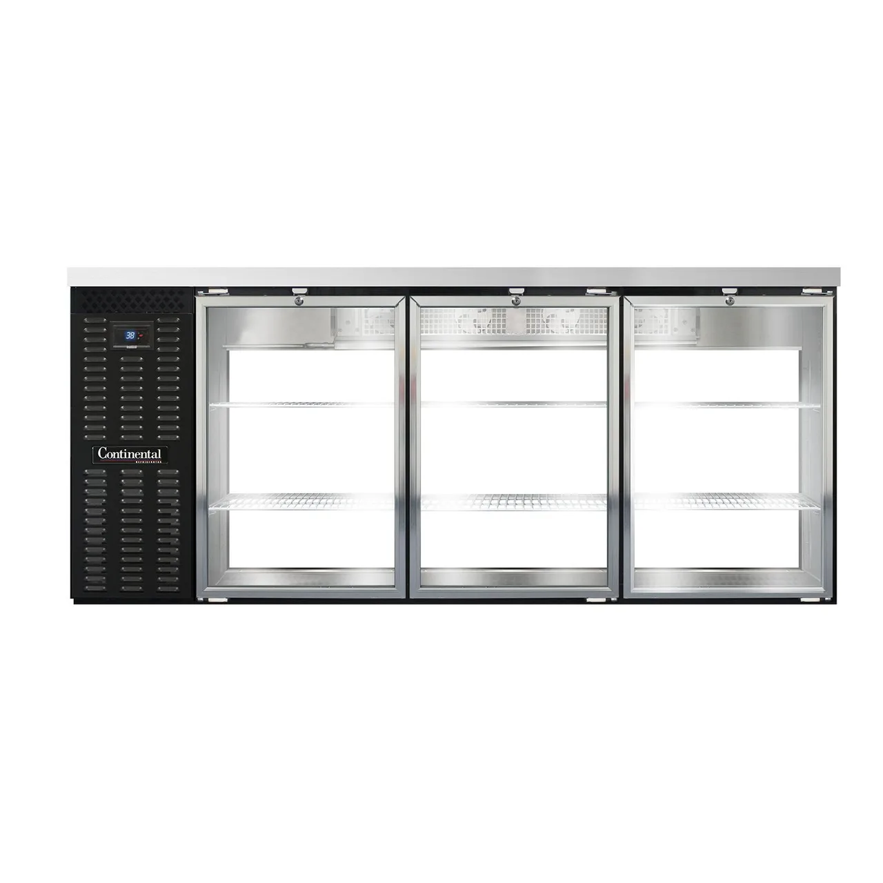 Continental Refrigerator BB79SNGDPT Pass-Thru Back Bar Cooler w/ 22 Cu Ft, 6 Glass Doors