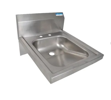BK Resources BKHS-ADA-D 14" Wall Mounted Hand Sink without Faucet - 18 gauge