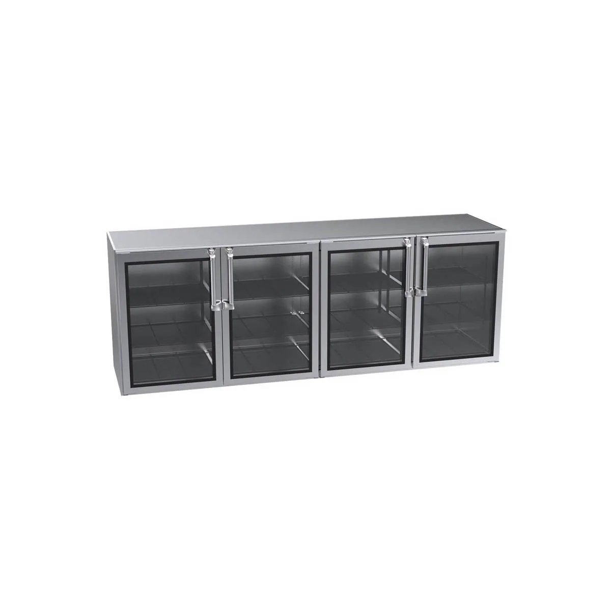 Krowne BR96 96" 4 Section Back Bar Cooler with Solid Door