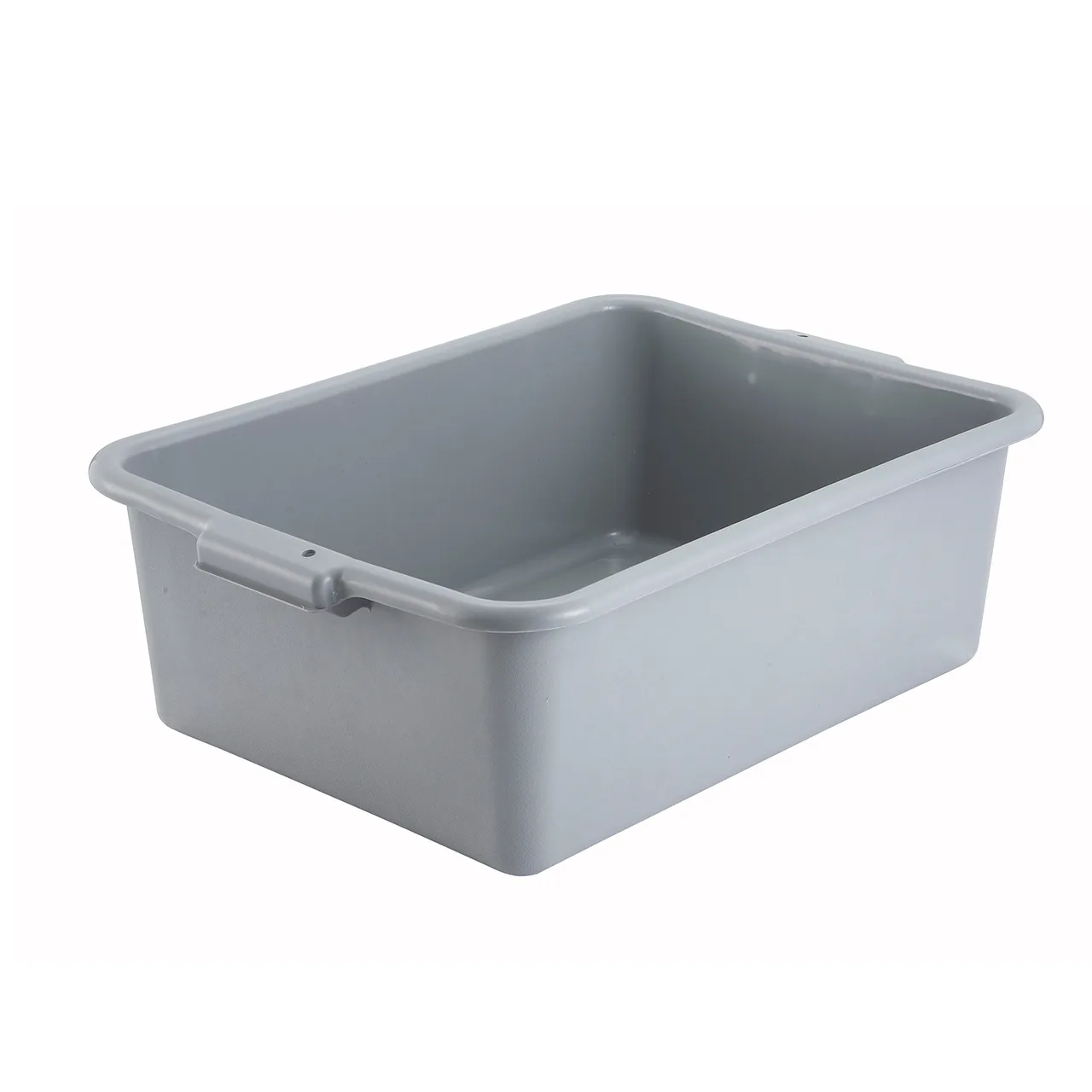 Winco PL-7G Gray Dish Box, 1-Compartment, Polypropylene