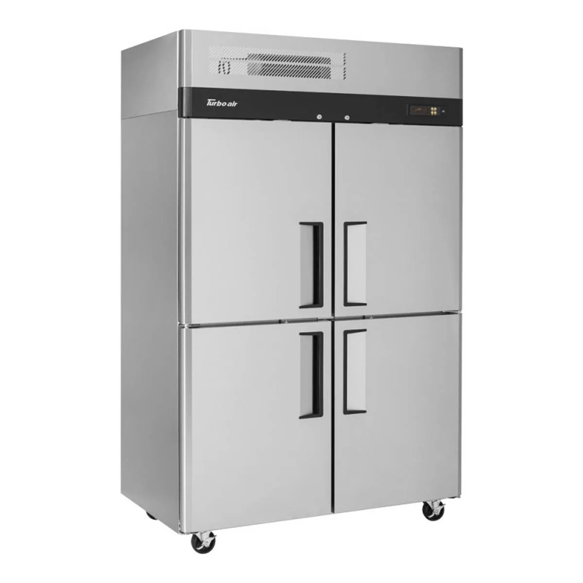 Turbo Air M3R47-4-N 51" 2-Section Reach-In Refrigerator w/ 4 Half Solid Doors, Top Mount, Aluminum Interior, 42 cu. ft.