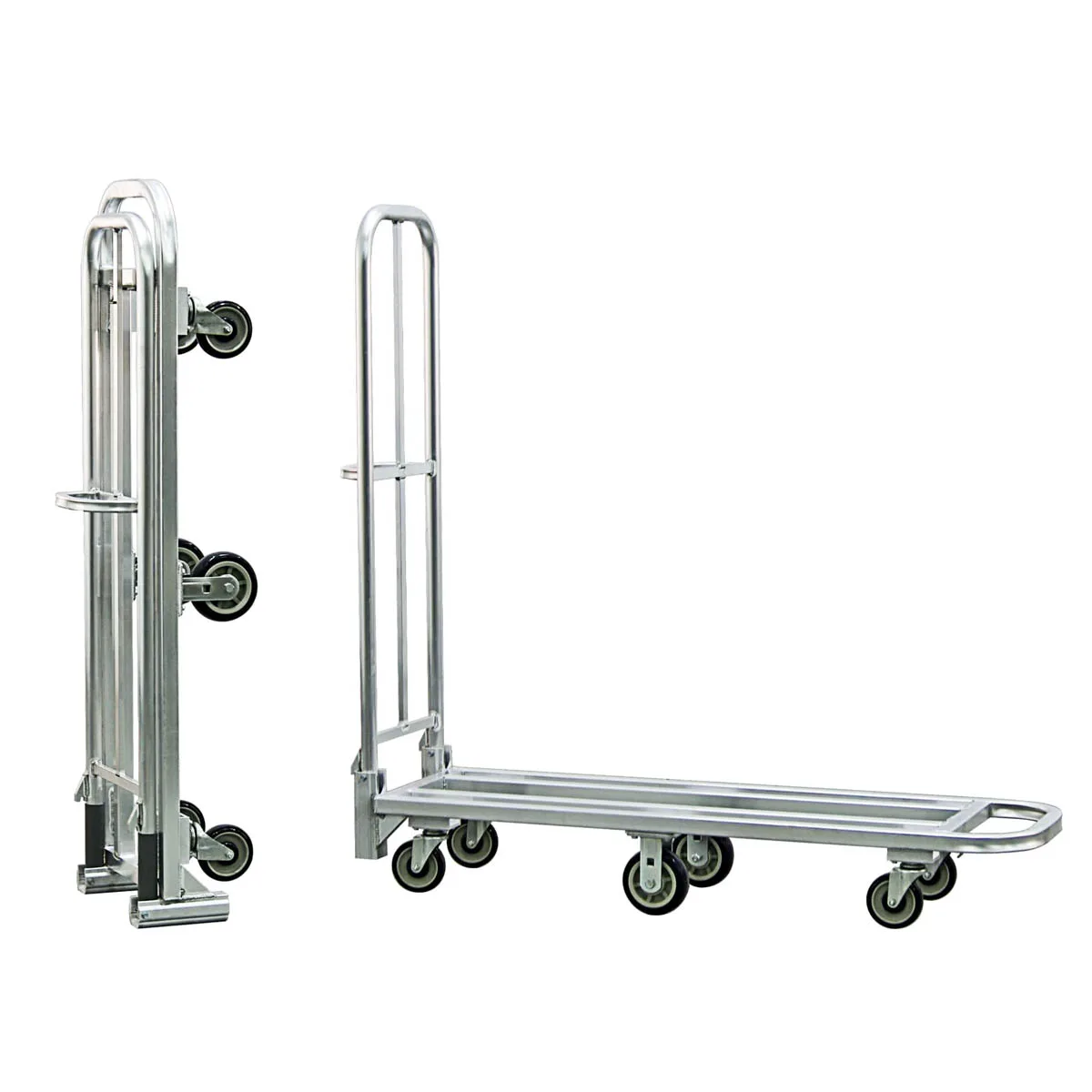 New Age 95241 Folding Platform Truck, 1200 lbs, Aluminum Frame, Push Handle with Lock, 18W x 65.75L