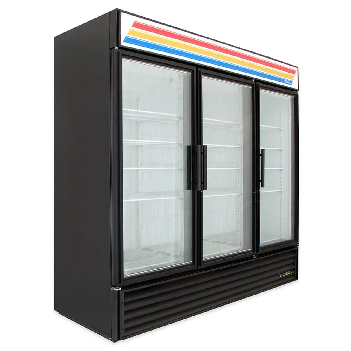 True GDM-72F-HC~TSL01 78" 3 Glass Swing Door Merchandiser Freezer in White