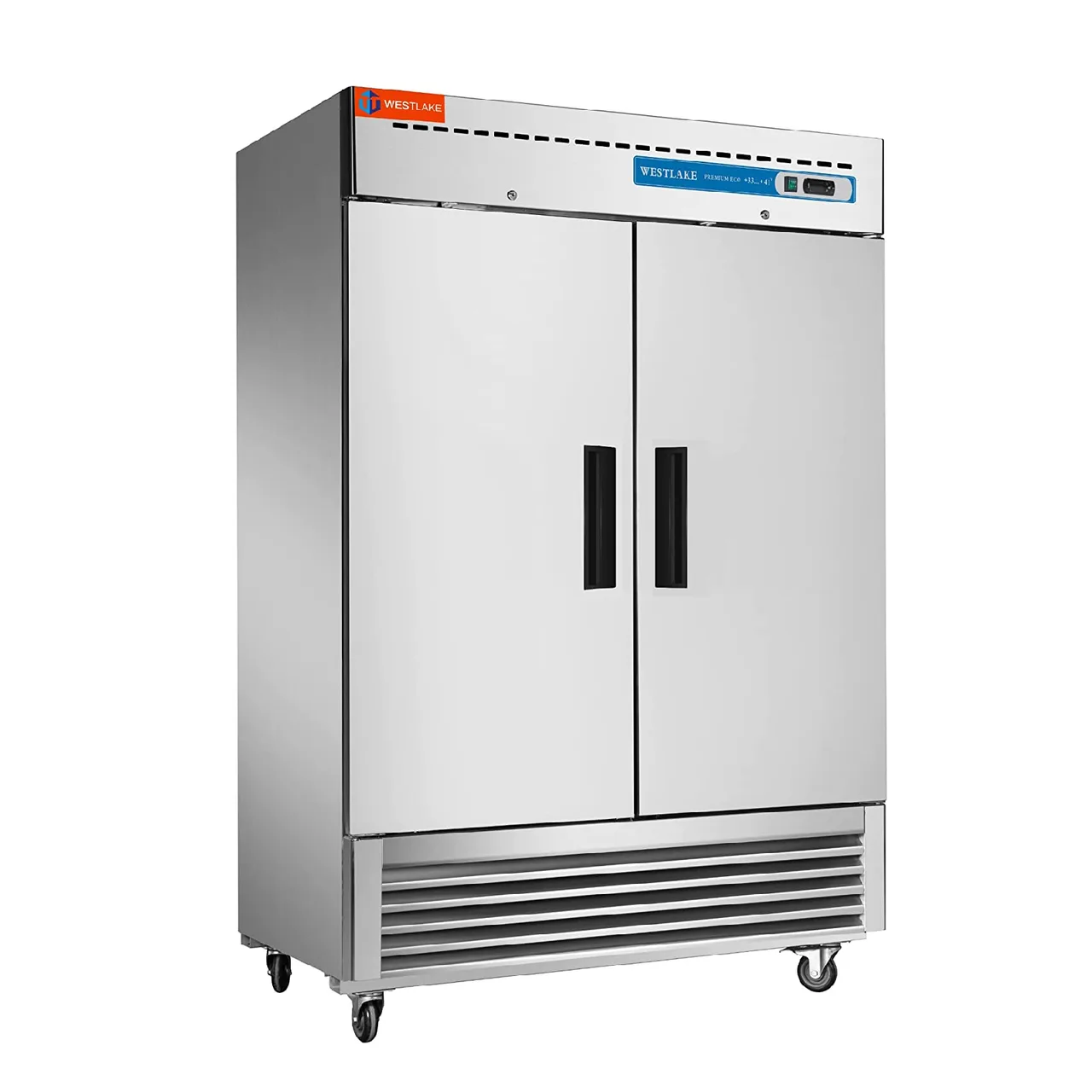 Westlake WKR-49B 54" 2-Solid Door Reach-In Refrigerator, Bottom Mounted, 49 cu. ft., Stainless Steel, R290