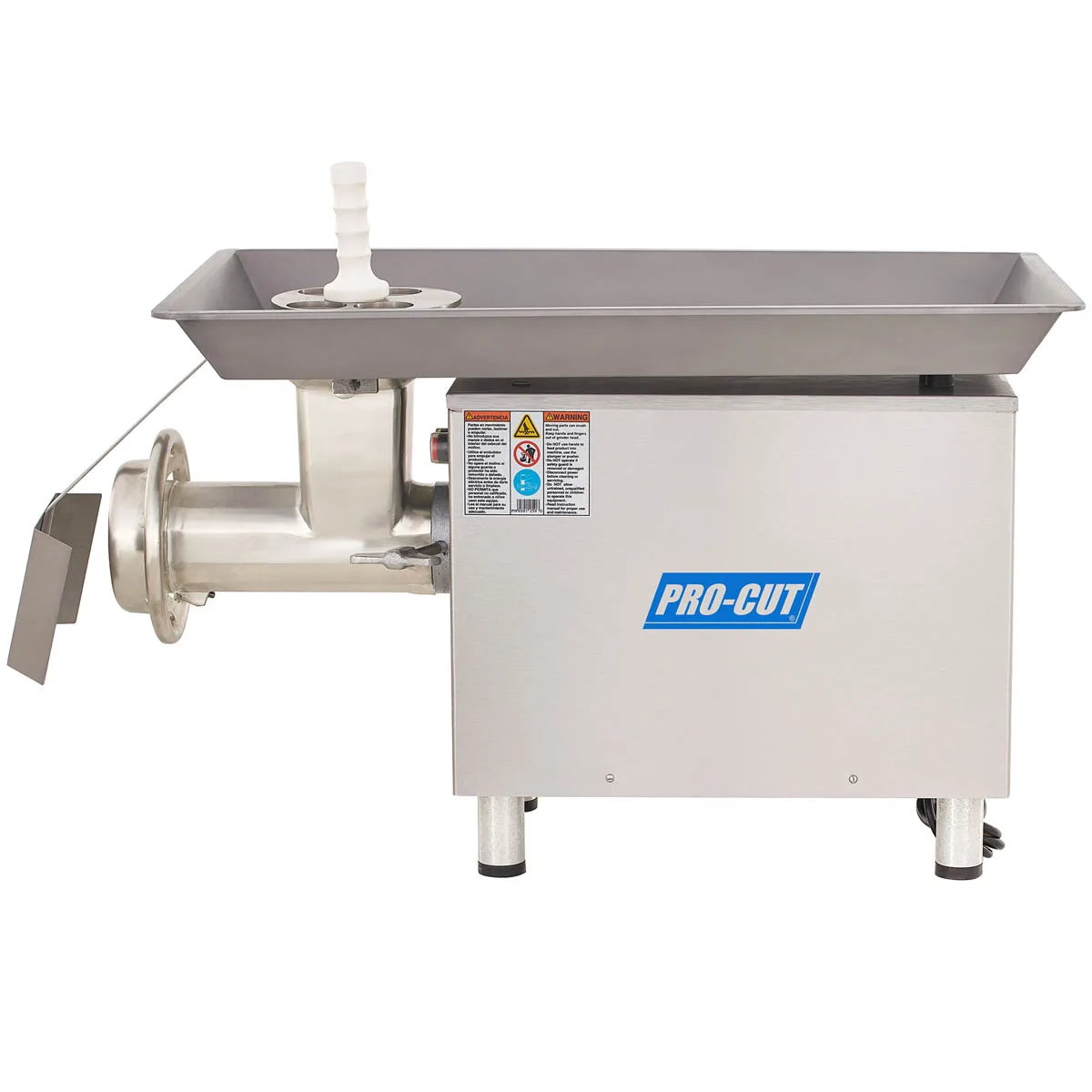 Pro-Cut KG-32-MP Bench Electric Meat Grinder, #32 Hub, 3 HP, 3300 lbs/hr, 3/16" Plate, Cast Iron Headstock, 220V 2.25kW