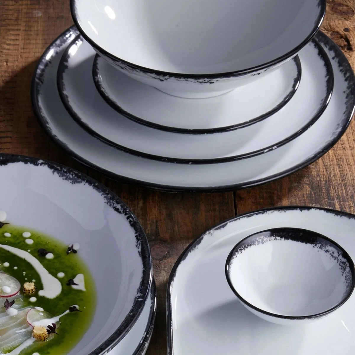 GET PA1007712312 9" Round Porcelain Plate Corona Scratch Microwave/DW Oven 380°F Safe - Dozen