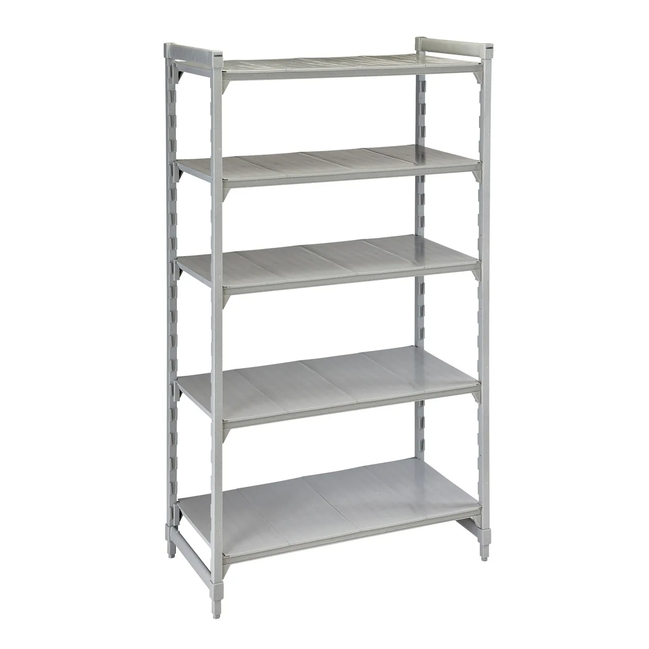 Cambro CPU212484S5PKG Camshelving® Premium 5-Shelf Solid Starter Shelving Unit - 21" x 24" x 84"