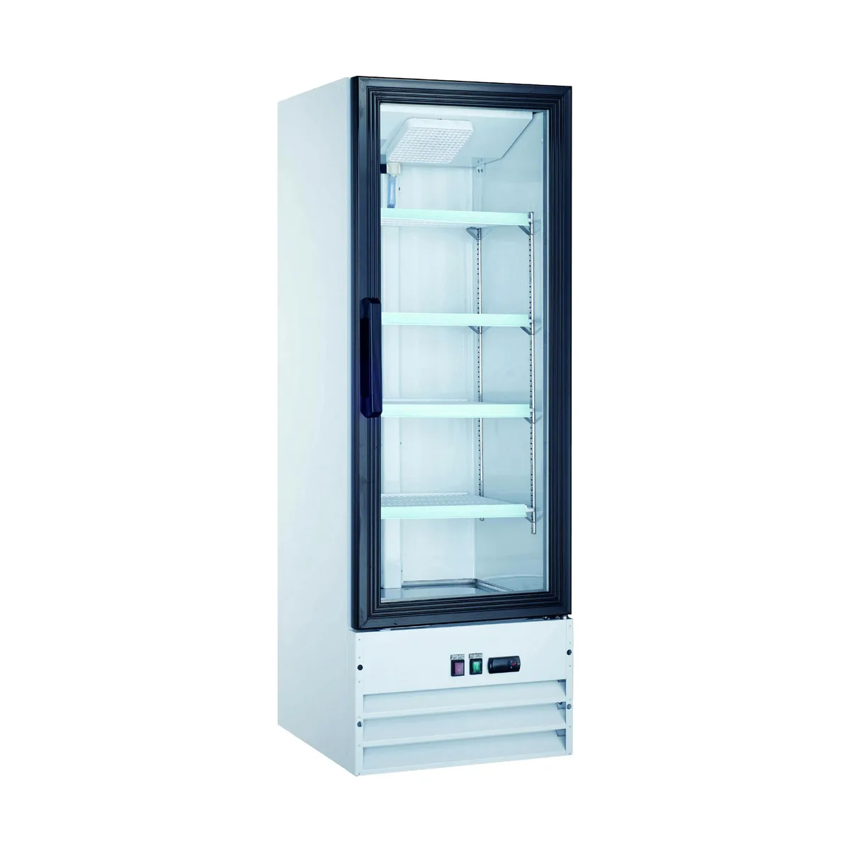 Omcan USA 50033 22" 1-Section Merhandiser Refrigerator w/ Glass Door, in White, 9.1 cu. ft.