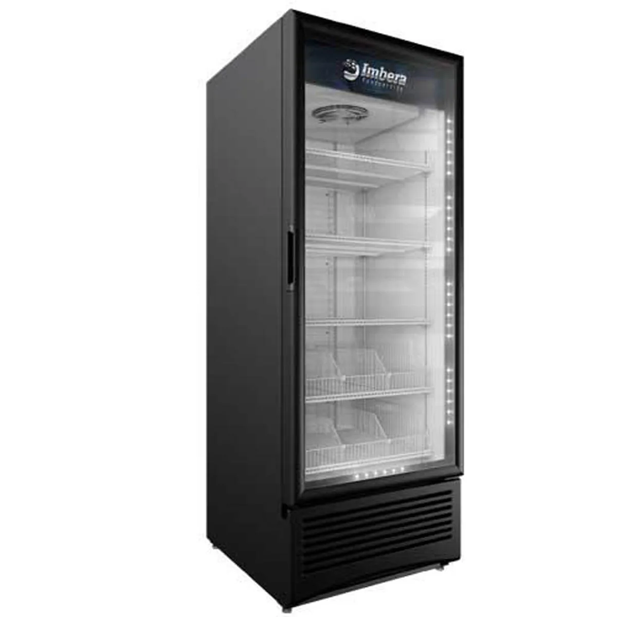 Omcan USA 41221 30" 1 Glass Door Freezer Merchandiser in Black, 23 cu. ft.