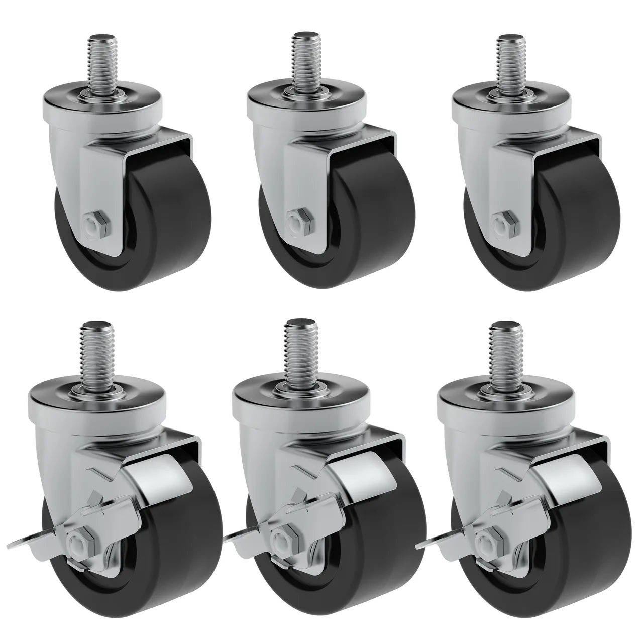 Hoshizaki HS-3547 Casters, 4", (Set of 6) (3 with Brakes)