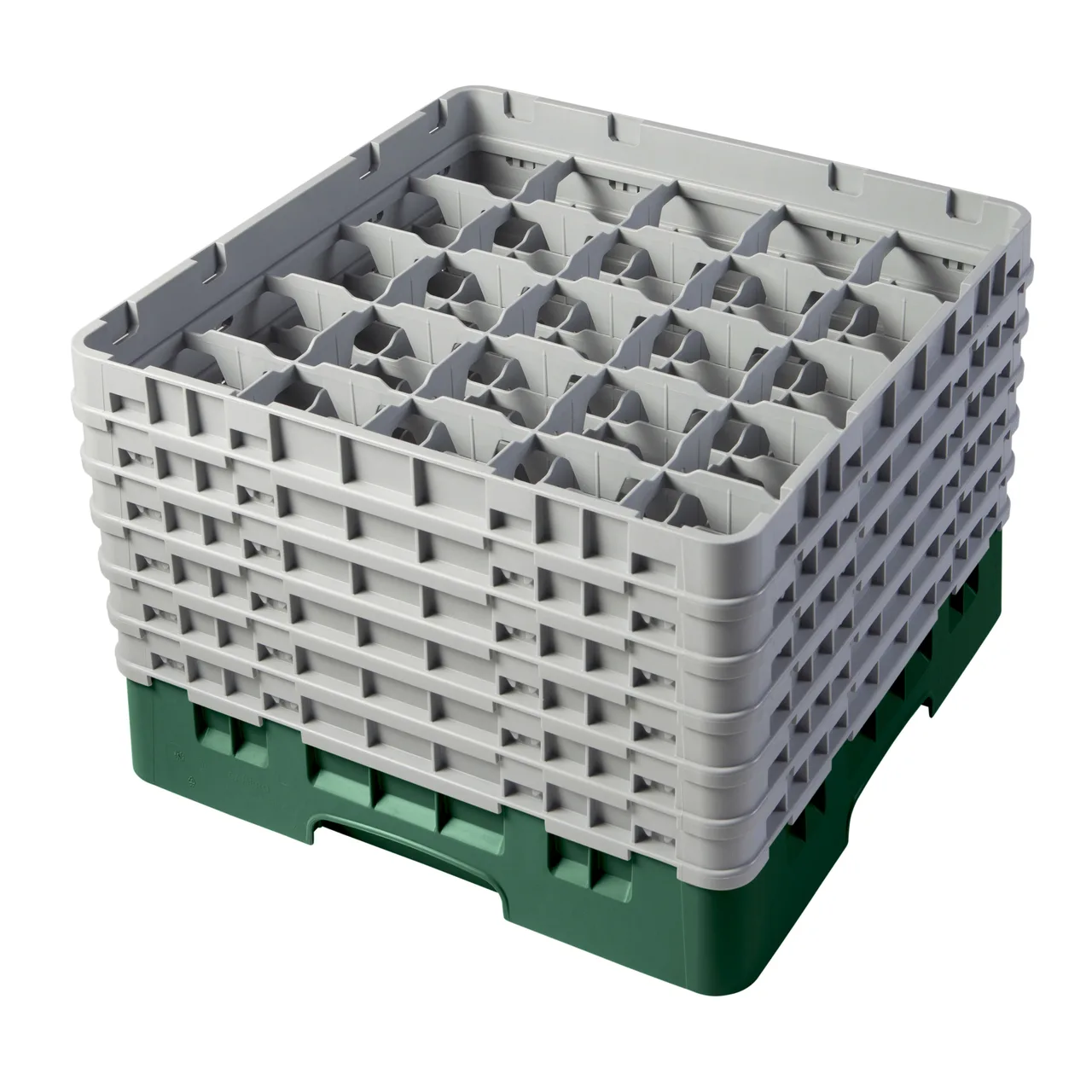 Cambro 25S1114119 Camrack Glass Rack, Sherwood Green, Full Size, 19-3/4 x 19-3/4, 25 Compartments