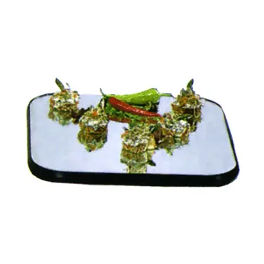 Lakeside 277 Mirror Tray – Square 22" x 22", 1/4" Glass, Wood-Backed, Black Vinyl Edge, USA