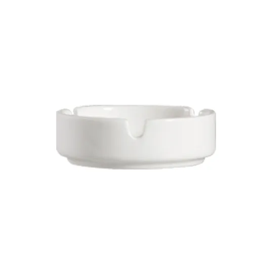 CAC China 101-AST - Porcelain Ashtray, 3.5" Dia x 1" H, Bone White, Dishwasher Safe - 1 Dozen