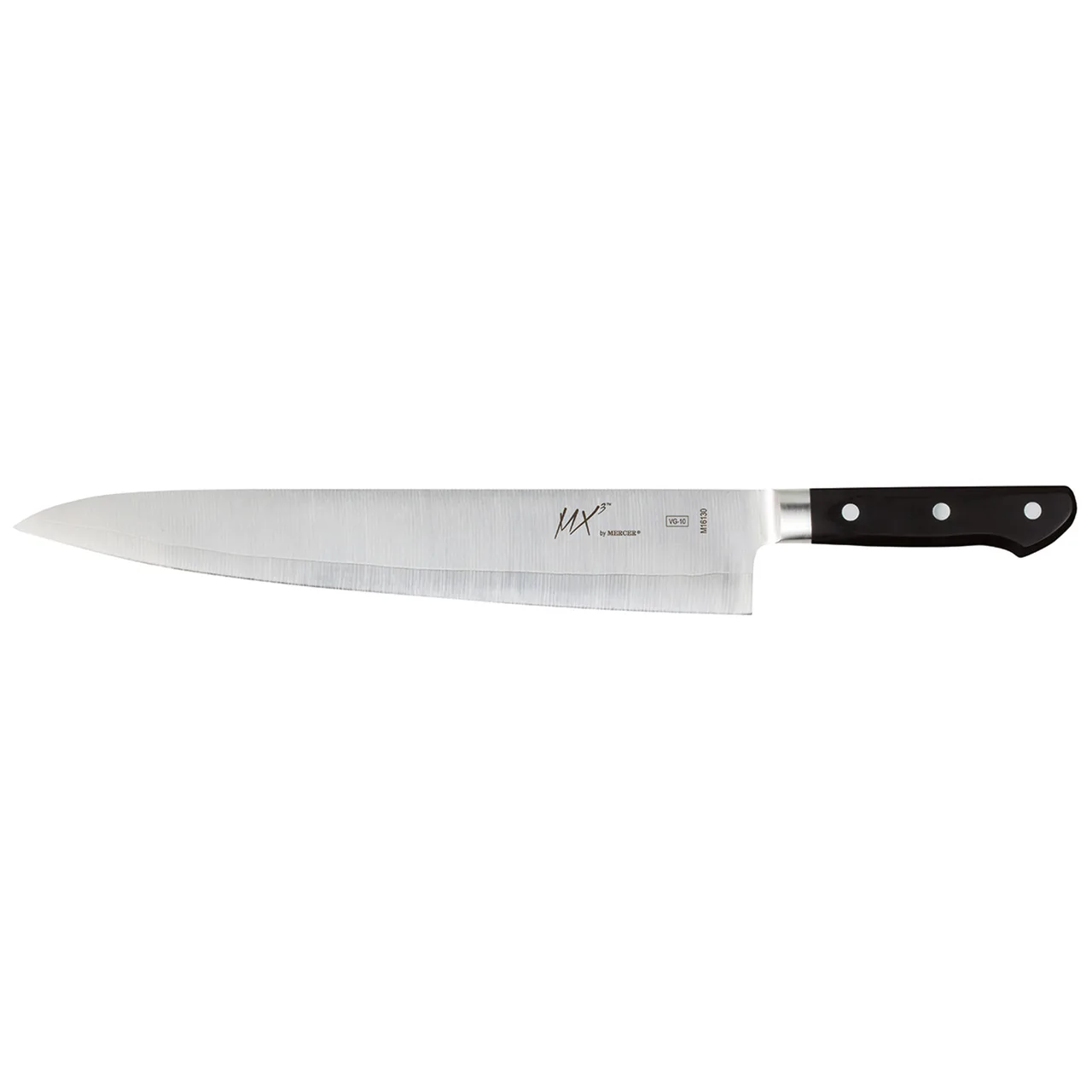 Mercer M16130 MX3 Gyuto Chef Knife, 11.8" Forged VG‑10 Blade, Smooth Edge, Delrin Plastic Handle