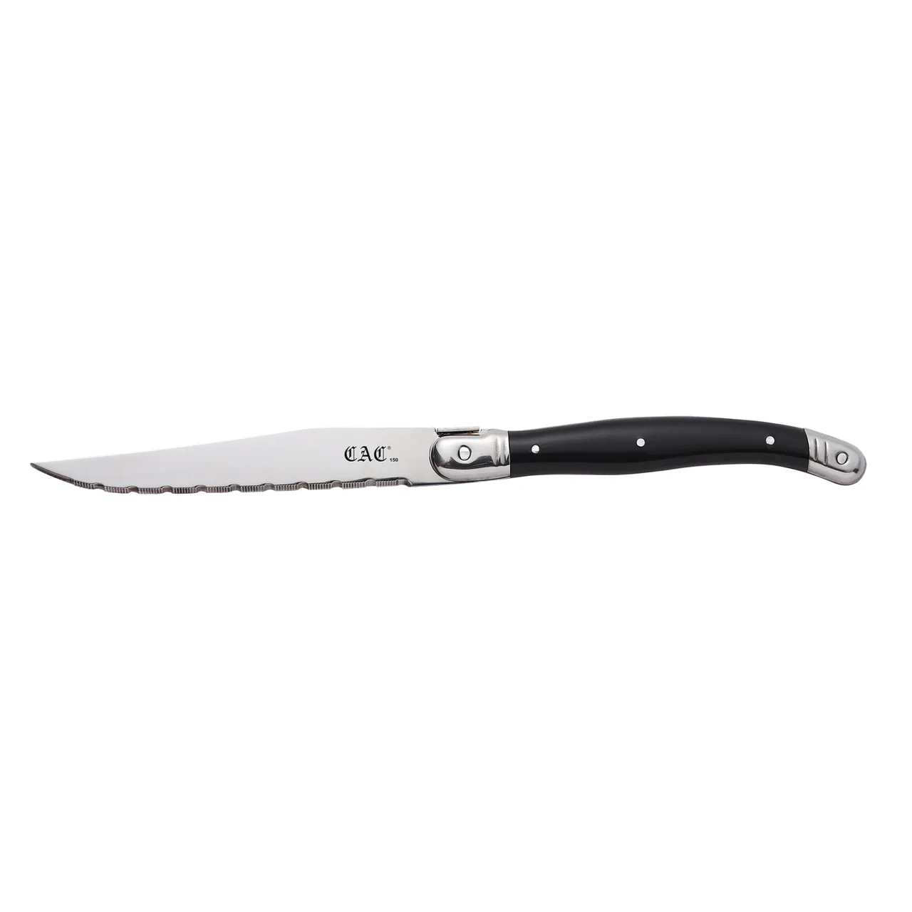 CAC China SKP3-03PF Steak Knife, 4" Blade, 4-1/2"L, Slim, Pointed Tip, Plastic Handle - 1 Dozen