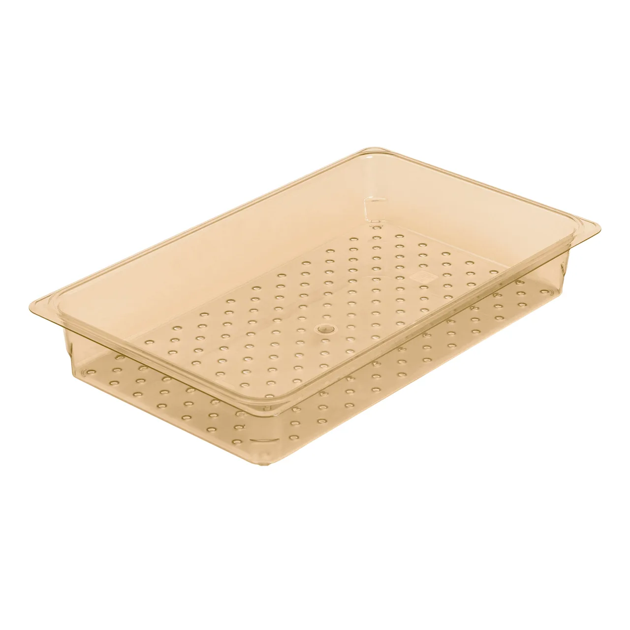 Cambro 13CLRHP150 H‑Pan Full‑Size Colander, 3" Deep, Amber Plastic, NSF, -40°F–300°F