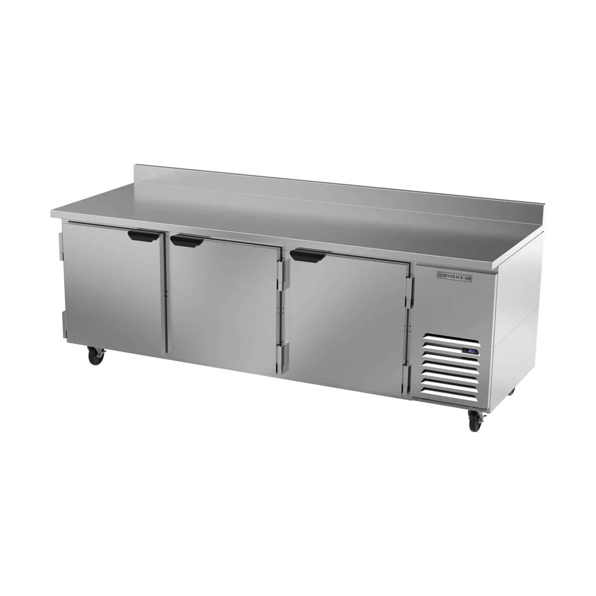 Beverage Air WTR93AHC 93" 3-Section Worktop Refrigerator w/ 3 Doors, 29.7 cu. ft.