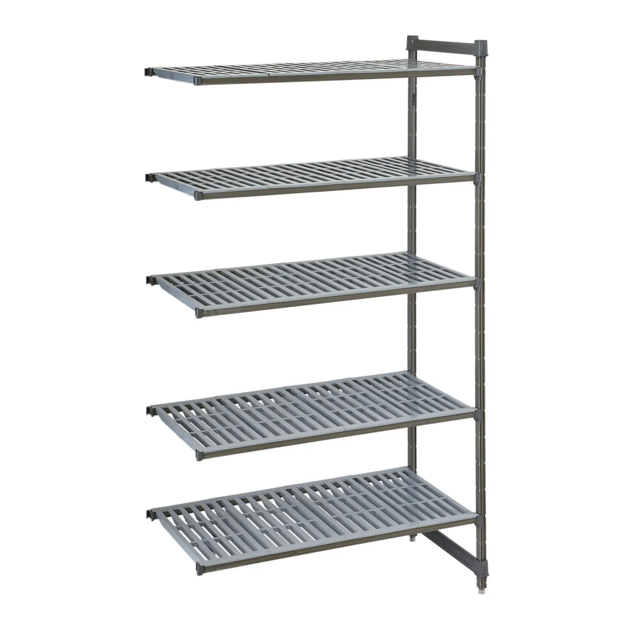 Cambro CBA214872V5580 Camshelving® Basics Plus Vented 5-Shelf Add-On Unit - 21" x 48" x 72"