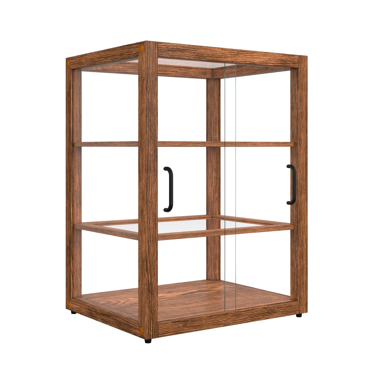 Koolmore KM-BDW-25D Bakery Display Case, 18.2"W x 14.2"D x 24"H, 3.5 cuft, 3 shelves, wood finish