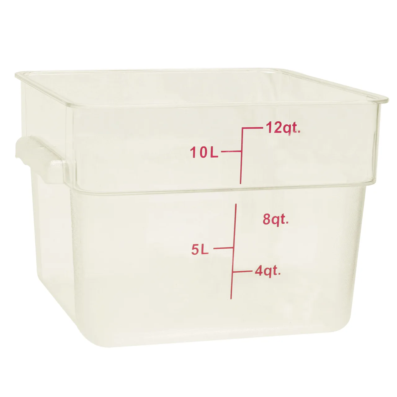 Thunder Group PLSFT012PP Food Storage Container, 12 Quart, Square, Scratch & Break Resistant