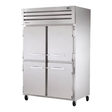 True STG2F-4HS-HC 52.63" 4-Half Door Reach-In Freezer, Top Mounted, 52 cu. ft., Stainless Steel Front, Aluminum Sides