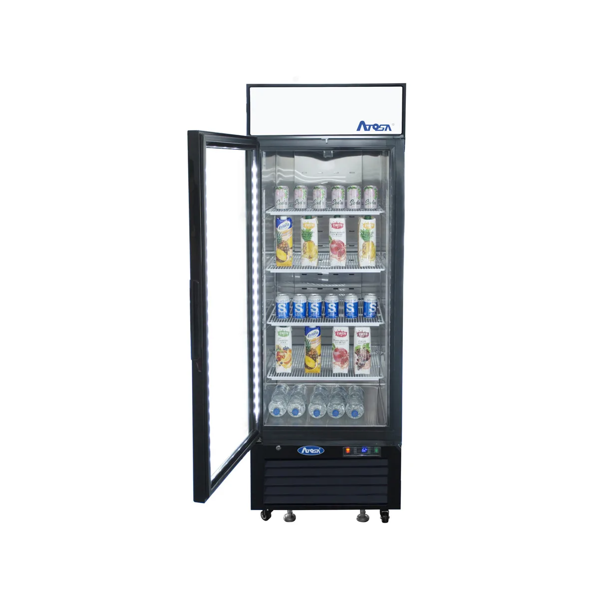 Atosa USA MCF8720GRL 27" 1 Left Hinged Glass Door Freezer in Black, 19.4 cu. ft.
