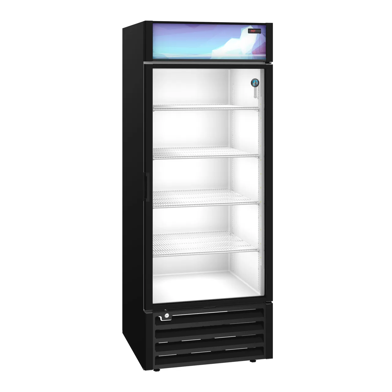 Hoshizaki RM-26-HC-BLK - 26 cu ft Glass Door Merchandiser, 30" Reach‑In, Bottom‑Mount, Temp, ENERGY STAR®