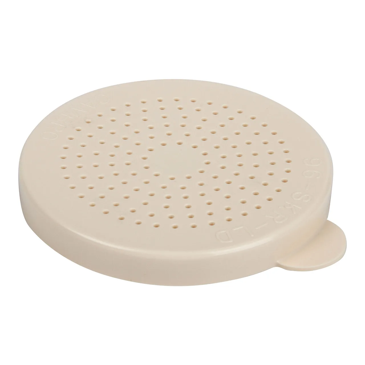 Cambro 96SKRLD406 Camwear® Lid for Salt & Pepper Shaker, Beige Poly, Perforated Top, Dishwasher Safe