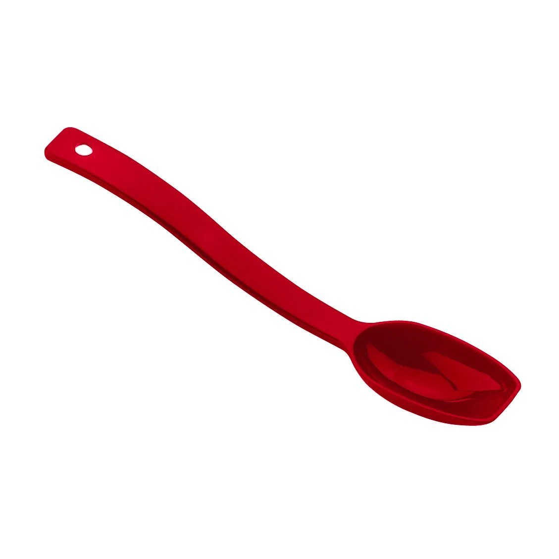 Cambro SPO8CW404 - 8" Red Polycarbonate Salad Spoon 1/2 Oz Hang Hole NSF Made in USA