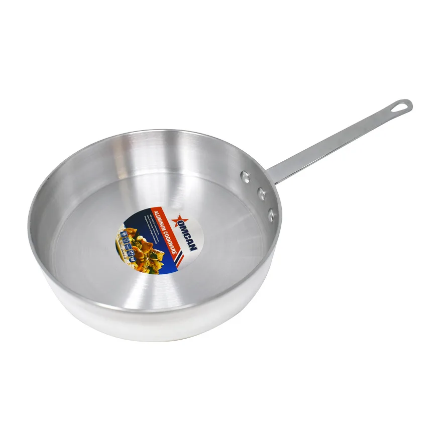 Omcan USA 43442 Saute Pan, 3-Qt 10" Diameter x 2.6" Deep Aluminum, Riveted Handle, NSF