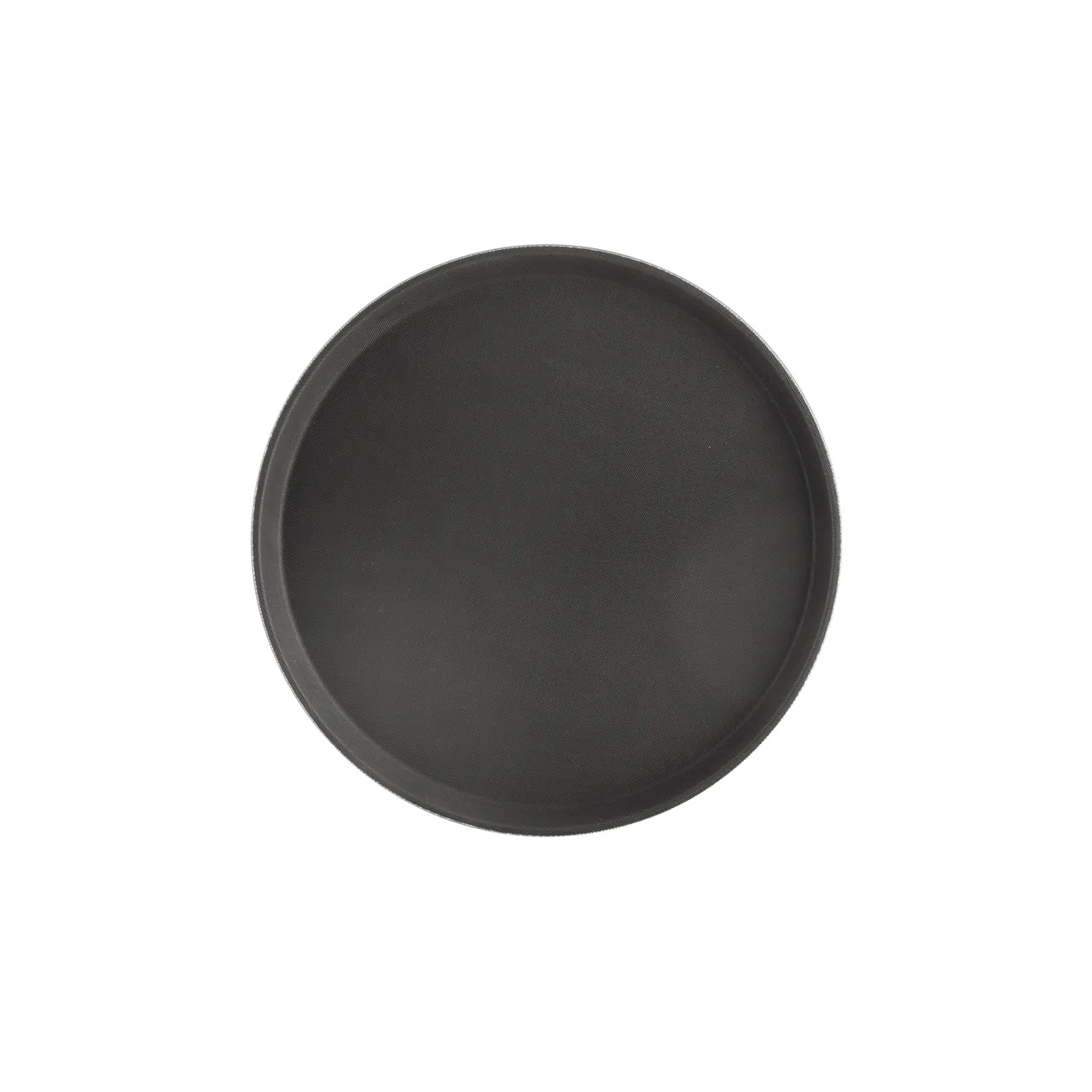 CAC China PDTR-14BK Super Tray, 14" Round Plastic Serving & Display Tray, Black, NSF Certified